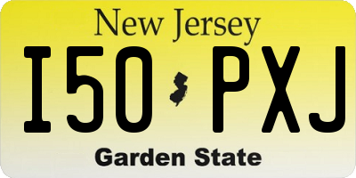 NJ license plate I50PXJ