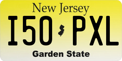 NJ license plate I50PXL