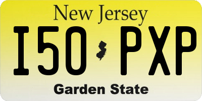 NJ license plate I50PXP