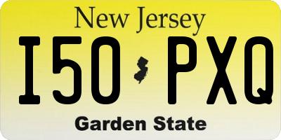 NJ license plate I50PXQ