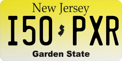 NJ license plate I50PXR