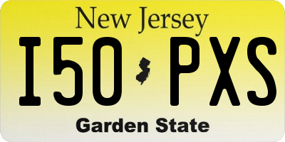 NJ license plate I50PXS
