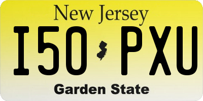 NJ license plate I50PXU