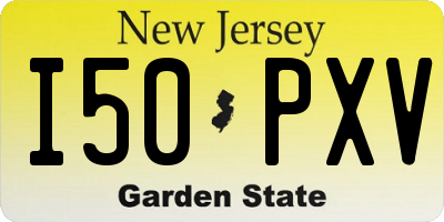 NJ license plate I50PXV
