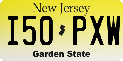 NJ license plate I50PXW