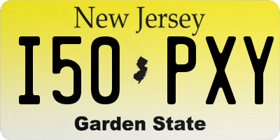 NJ license plate I50PXY