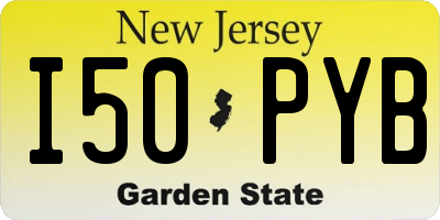 NJ license plate I50PYB