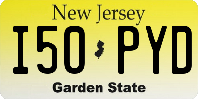 NJ license plate I50PYD
