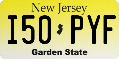 NJ license plate I50PYF