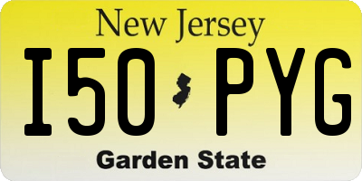 NJ license plate I50PYG