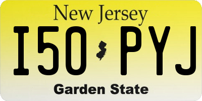 NJ license plate I50PYJ