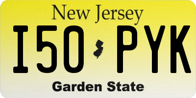 NJ license plate I50PYK