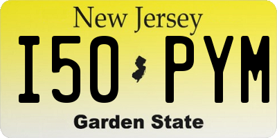 NJ license plate I50PYM
