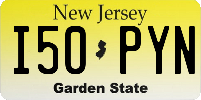 NJ license plate I50PYN