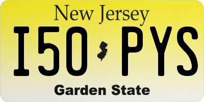 NJ license plate I50PYS