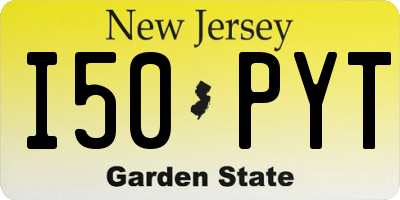 NJ license plate I50PYT