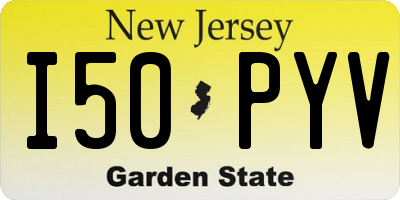 NJ license plate I50PYV