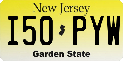 NJ license plate I50PYW