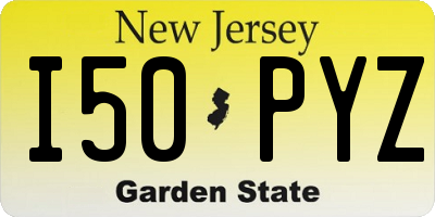 NJ license plate I50PYZ