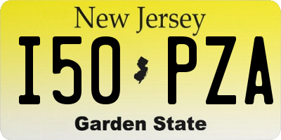 NJ license plate I50PZA