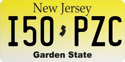 NJ license plate I50PZC