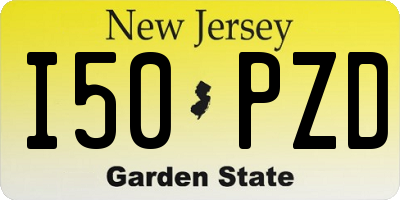 NJ license plate I50PZD