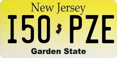 NJ license plate I50PZE