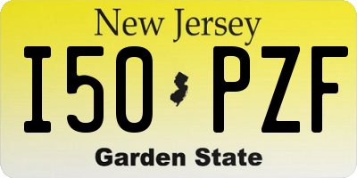 NJ license plate I50PZF