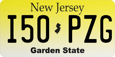 NJ license plate I50PZG