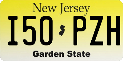 NJ license plate I50PZH