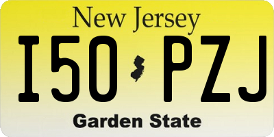 NJ license plate I50PZJ