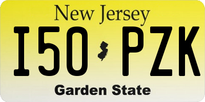 NJ license plate I50PZK