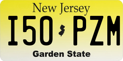 NJ license plate I50PZM