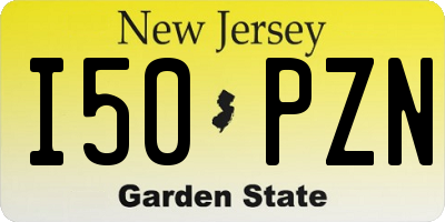 NJ license plate I50PZN
