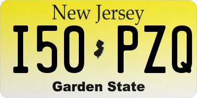 NJ license plate I50PZQ