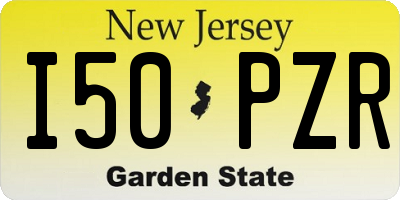 NJ license plate I50PZR