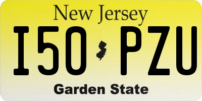 NJ license plate I50PZU
