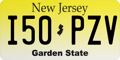 NJ license plate I50PZV