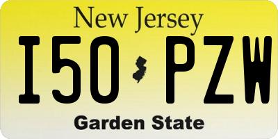 NJ license plate I50PZW