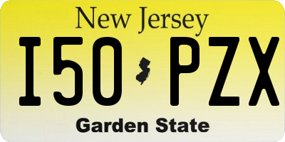 NJ license plate I50PZX