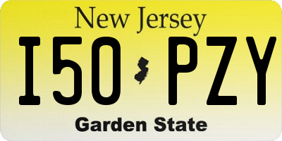 NJ license plate I50PZY
