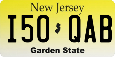 NJ license plate I50QAB
