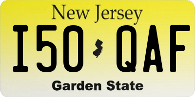 NJ license plate I50QAF