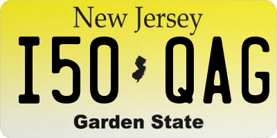 NJ license plate I50QAG