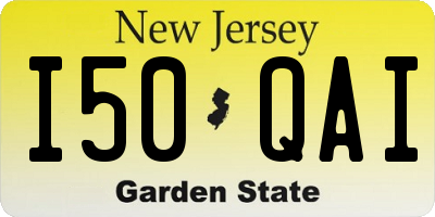 NJ license plate I50QAI