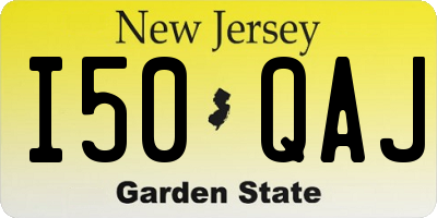 NJ license plate I50QAJ