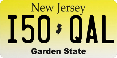 NJ license plate I50QAL