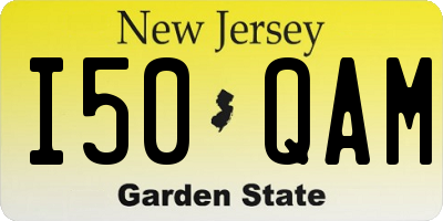NJ license plate I50QAM