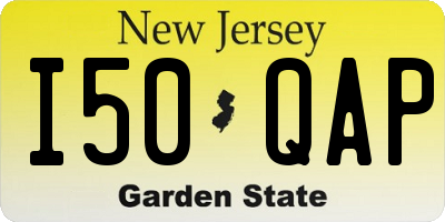 NJ license plate I50QAP