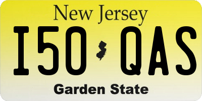 NJ license plate I50QAS